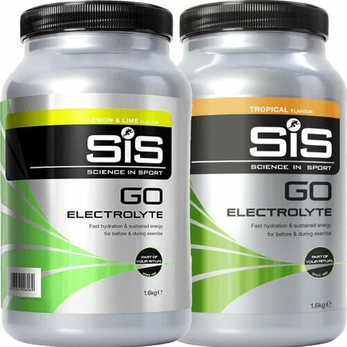 Изотоник SCIENCE IN SPORT (SiS) GO Electrolyte Powder 2 x 1600 г, Лимон-Лайм, Тропические фрукты изотоник science in sport go electrolyte powder лимон лайм 1600 г