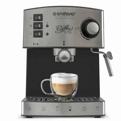 Кофеварка рожковая ENDEVER Costa-1060, черный/стальной кофеварка рожковая endever costa 1080