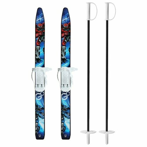 комплект лыжный детский nordway xc classic jr 75 mm синий Комплект лыжный детский: лыжи 75 см, палки 75 см