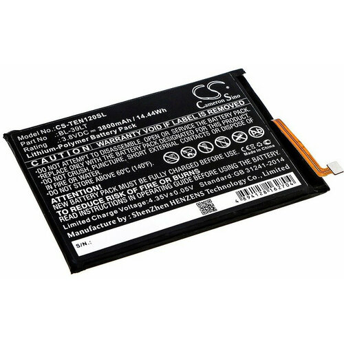 Аккумулятор CameronSino CS-TEN120SL для телефона Tecno Camon 12, 15 (BL-39LT) 3800mAh brand new spot 3900mah 4000mah bl 39lt battery for tecno camon 12 cc7 spark 4 kc2 mobile phone