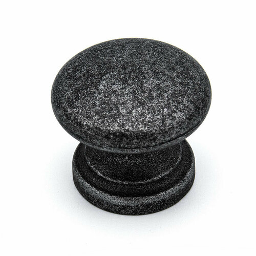 Ручка-кнопка мебельная, Polyplast, 0021, Железо черное, /32х32х22 мм, Неоклассика, Италия