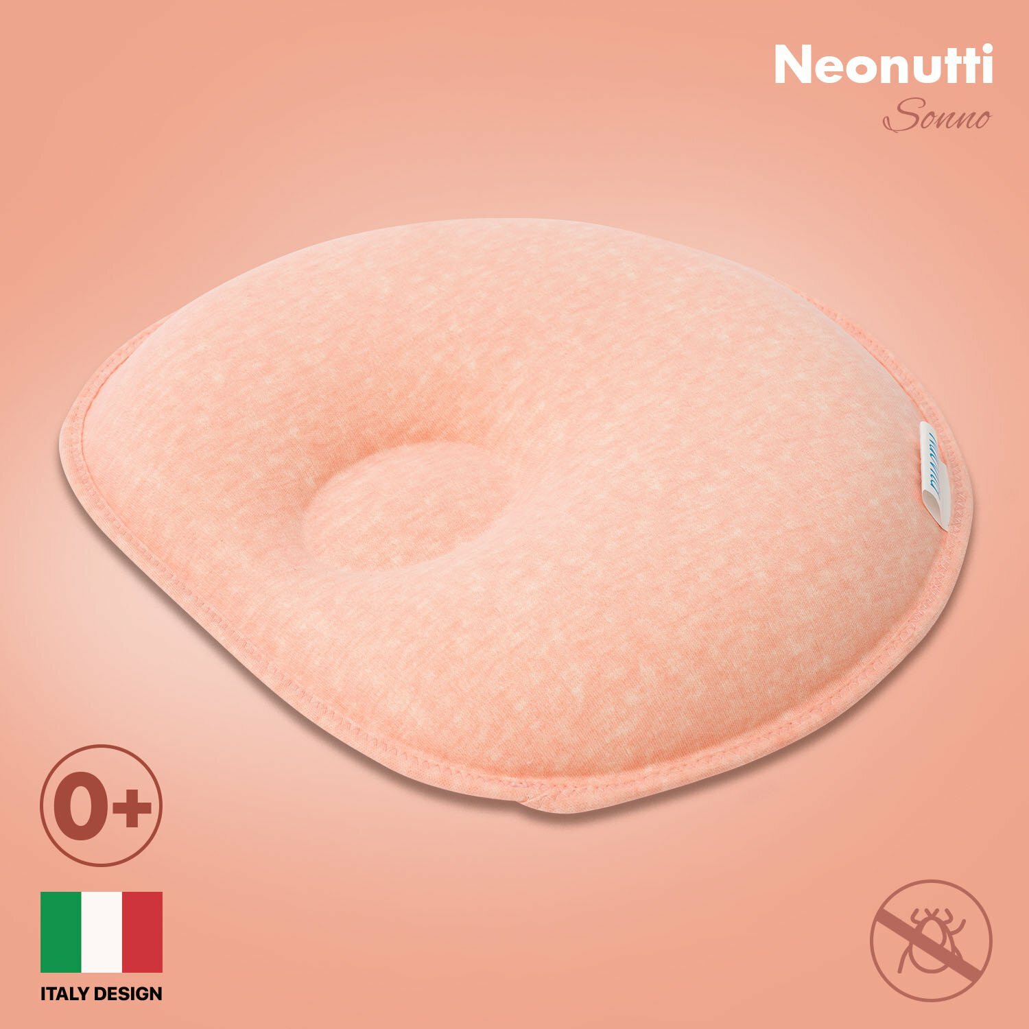 Подушка Nuovita NEONUTTI "Sonno Dipinto", для новорожденного (цвета в ассорт.) Сонный гномик - фото №2