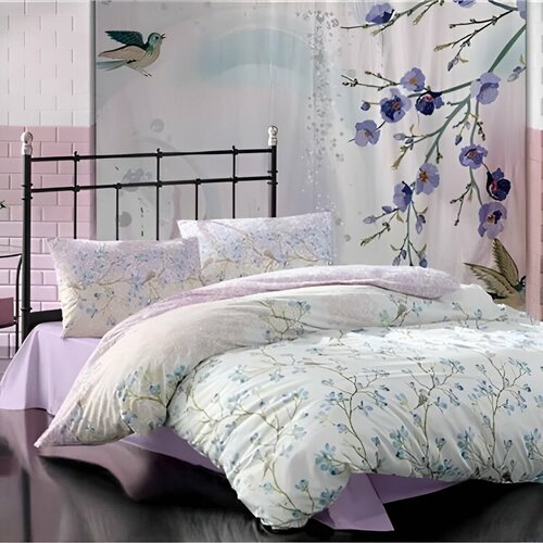 Irina Home Постельное белье Layla цвет сиреневый 2 сп евро 6004₽