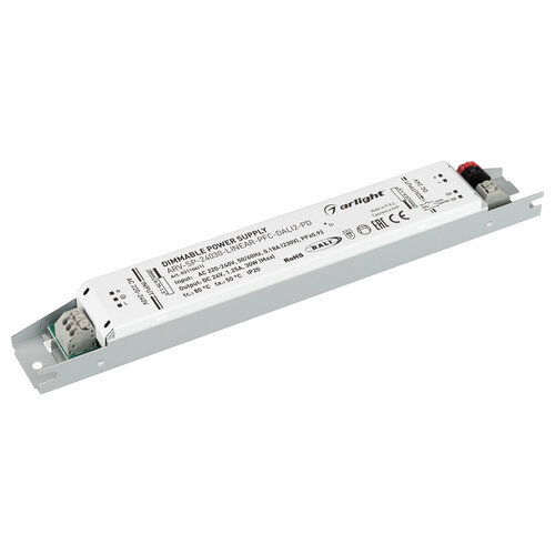 Блок питания ARV-SP-24030-LINEAR-PFC-DALI2-PD (24V, 1.25A, 30W) (Arlight, IP20 Металл, 5 лет) Артикул 031106(1)