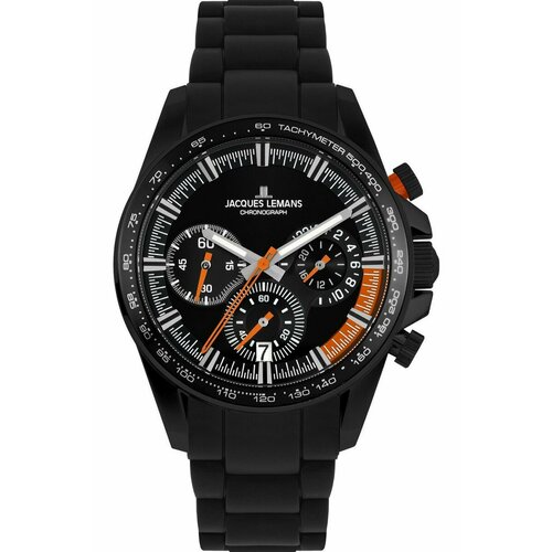 фото Наручные часы jacques lemans sport 1-2127h, наручные часы jacques lemans, черный