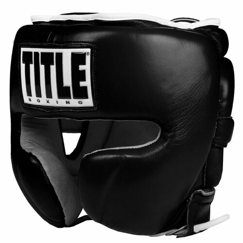 Шлем боксерский TITLE Boxing Leather Sparring Headgear, размер M, черный
