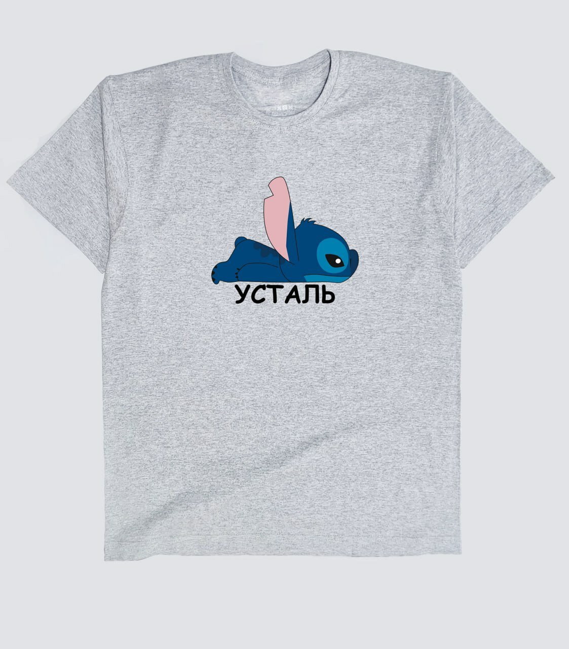 Футболка YOHA PRINT, размер 002(XS), серый меланж