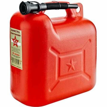 фото Канистра Звезда пластиковая красная 20 л с заливным устройством (1шт) (140029)