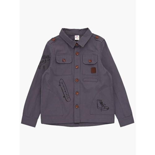 Рубашка Mini Maxi, размер 98, серый