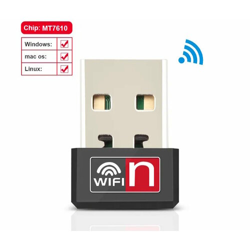 Mini USB WiFi Adapter 150Mbps Wi-Fi Adapter For PC USB Ethernet WiFi Dongle 24G Network Card Antena 750₽
