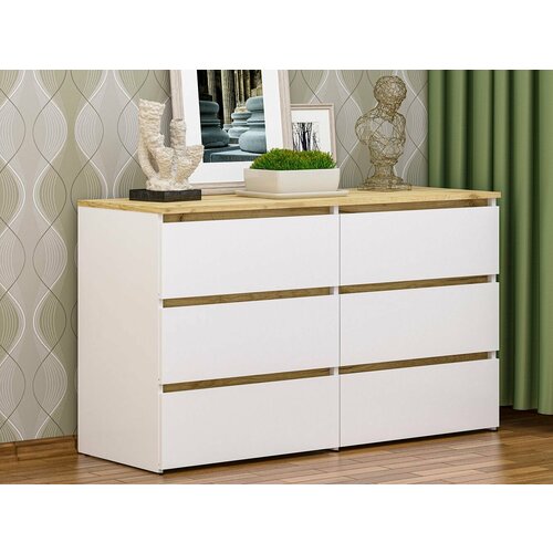 Комод широкий СКМ 30 Белый-Крафт золотой 8529₽