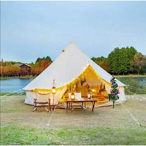 фото Палатка шатер юрта для кемпинга и пикника размером 4х4 м terbo mir & camping turbo