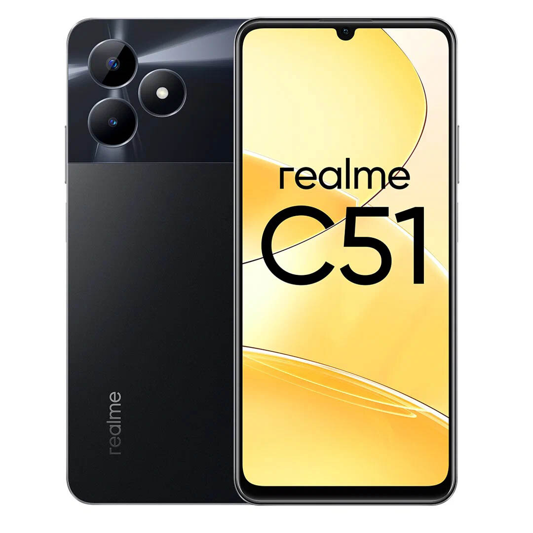 Смартфон realme C51 4/128 ГБ, черный (RU)