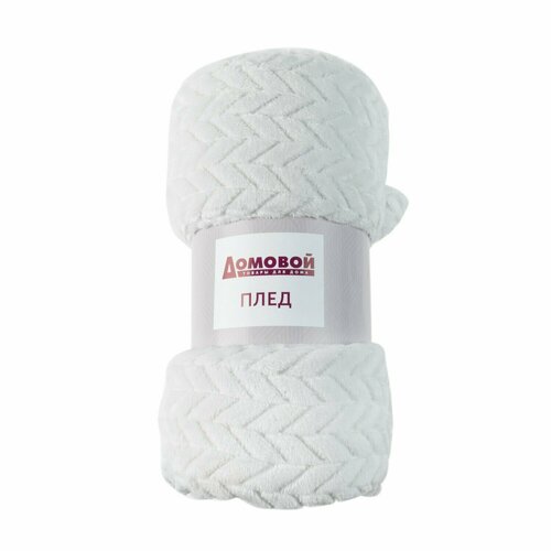 Плед Inflori 140х200 см микрофибра фланель кремовый 2888₽