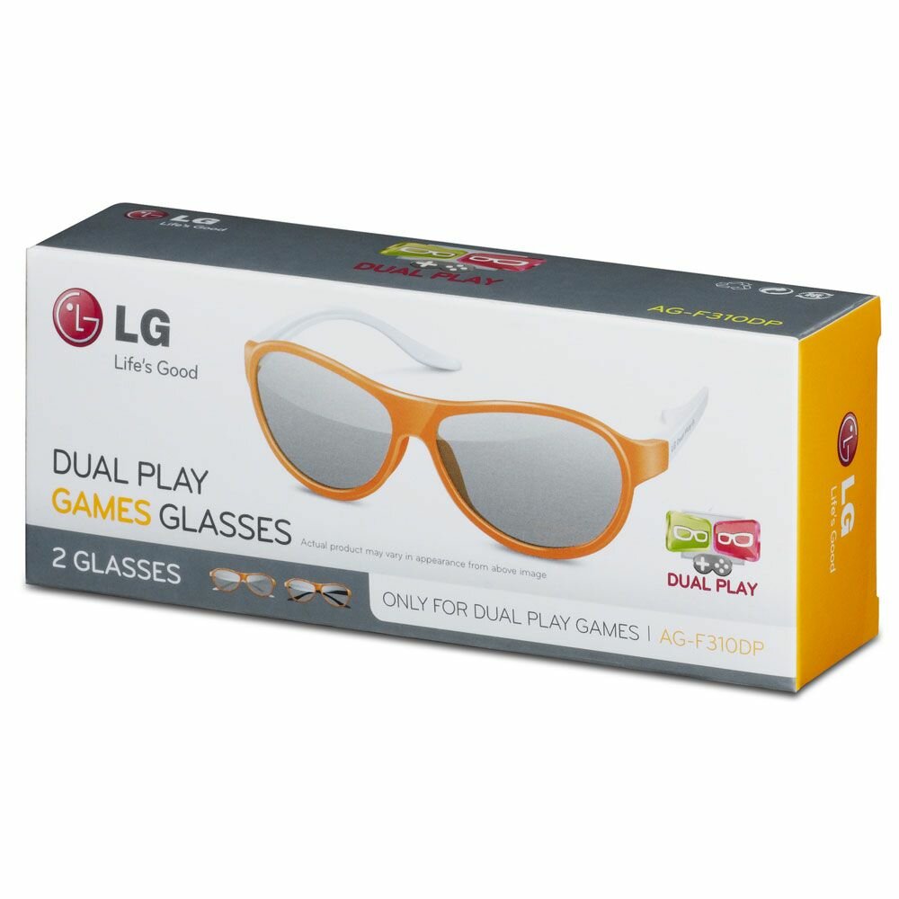 3D-очки игровые LG AG-F310DP комплект для 2 игроков для телевизоров с пассивным типом 3D Поляризационные