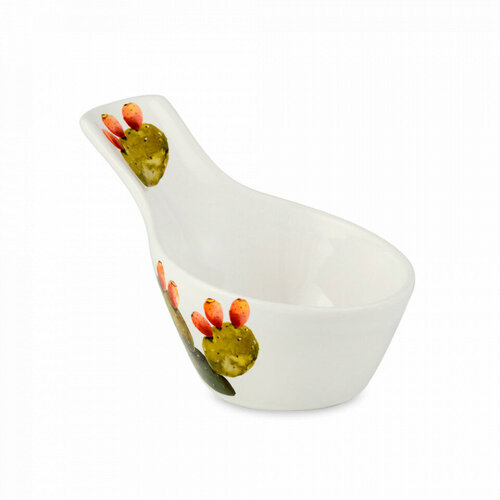 Подставка для ложки, 20 х 13 х 14 см, керамика, белый, декор 8152/1-CAT Cactus