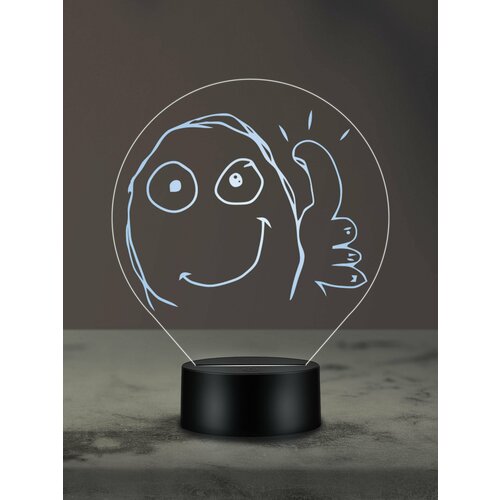 Ночник Ок мем, ночная лампа, 3Д светильник