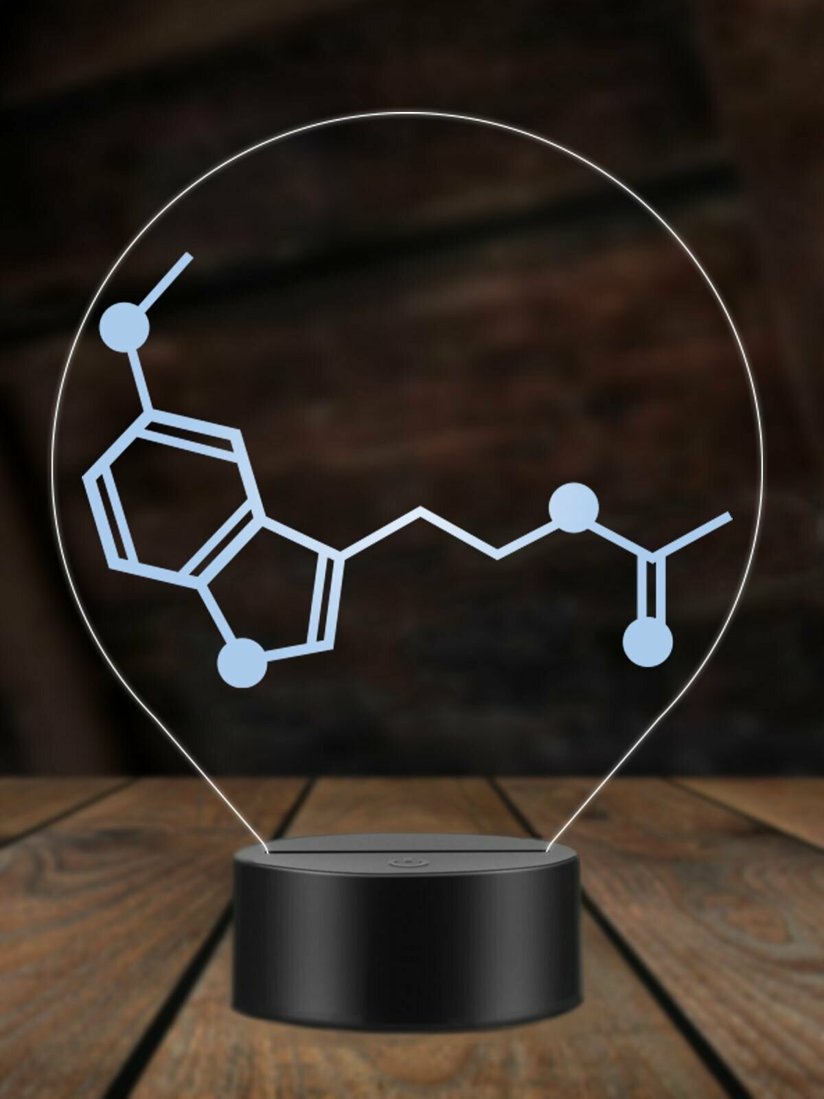Ночник Мелатонин Молекула, ночная лампа, 3Д светильник, химическая формула