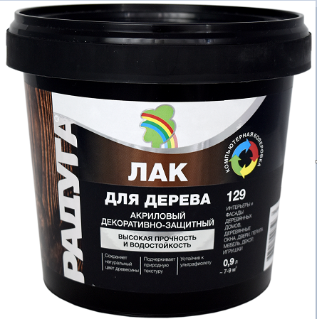 фото Лак ВДАК Радуга 129 матовый 0,9л