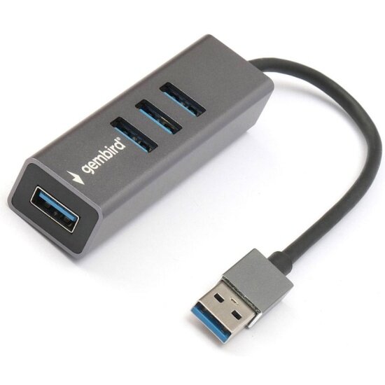 Разветвитель USB 3.0 Gembird UHB-C454 4порта черный (UHB-C454)