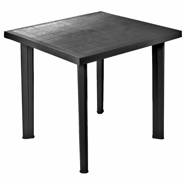 фото Cтол IPAE Fiocco квадратный 80х80см антрацит пластик