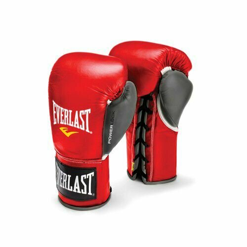 фото Перчатки боевые everlast powerlock 10oz красный/серый