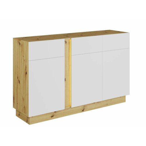 MODO комод КД-2 Дуб Артизан / Белый Матовый