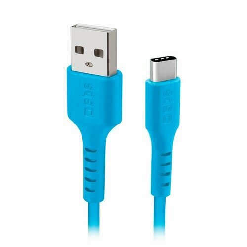 Sbs-mobile SBS Mobile кабель зарядный USB 2.0 Type-C, длина 1,5 м, голубой sbs mobile sbs mobile кабель type c type c длина 1 5 м