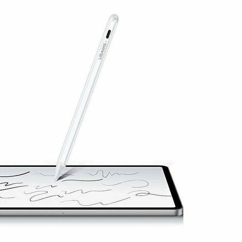 Стилус Usams, US-ZB223, алюминий, цвет: белый