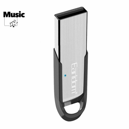 Bluetooth аудиоадаптер Earldom ET-M73 LED (черная) ресивер bluetooth для музыки earldom et m73 usb микрофон серебро