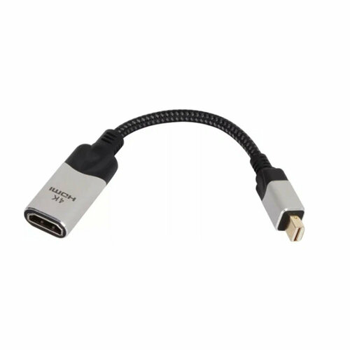 Адаптер mini DisplayPort(m) - HDMI(f) VCOM CG616M, 0.15м, для монитора, телевизора, 4K@60Hz, цвет: чёрный vcom кабель переходник minidisplayport m