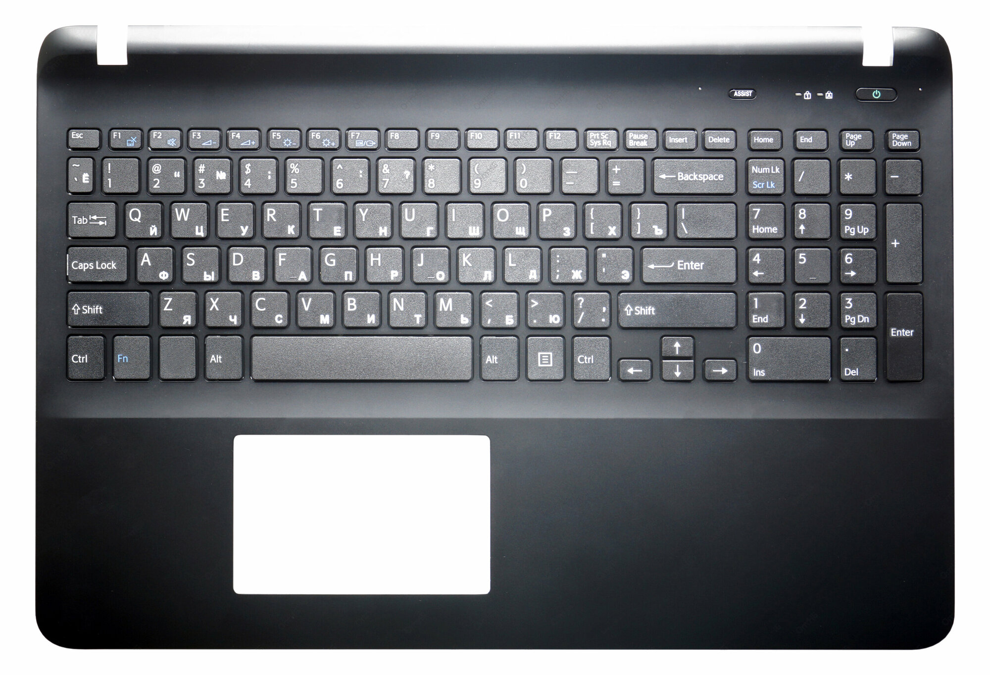 Клавиатура (топ-панель) для ноутбука Sony Vaio SVF15, FIT 15 черная с черным топкейсом