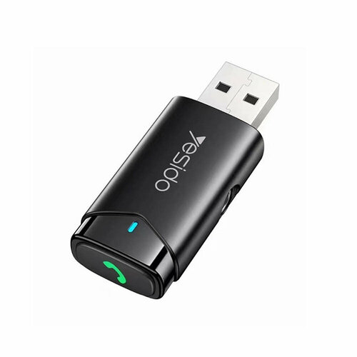 Ресивер Yesido YAU40 пластик силикон Bluetooth AUX USB bluetooth 50 микрофон цвет чёрный 110000₽