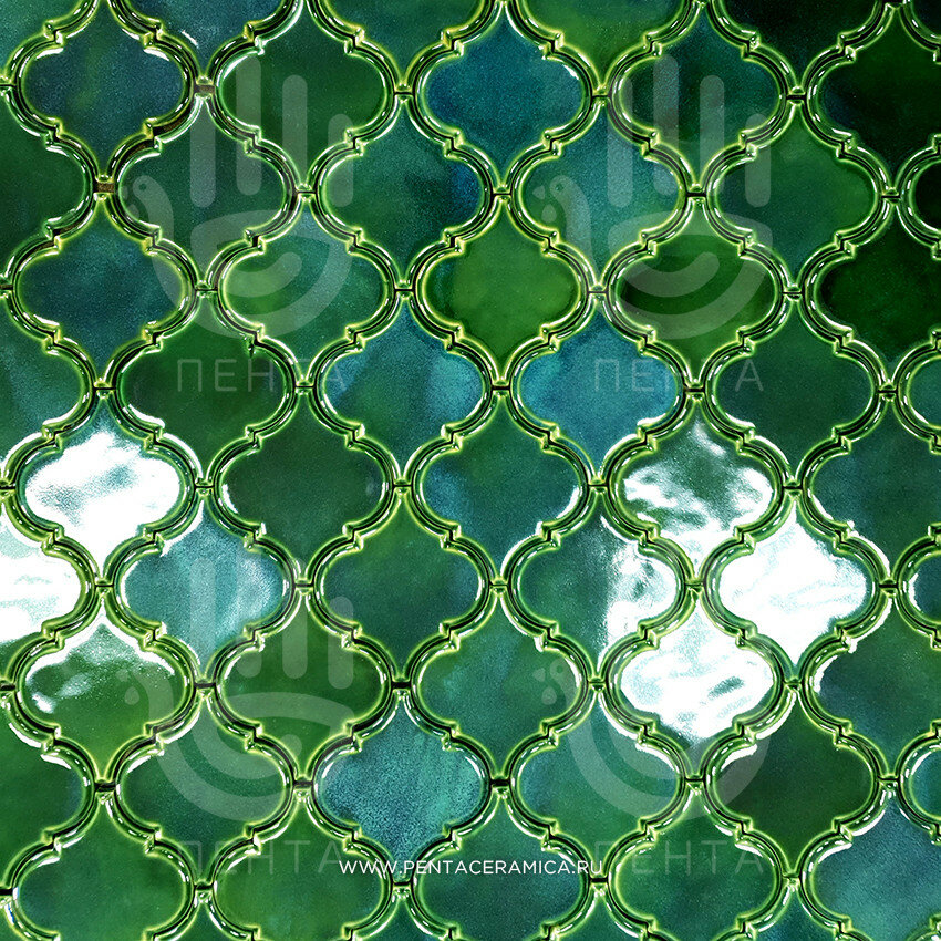 фото Плитка Арабеска Зелёная