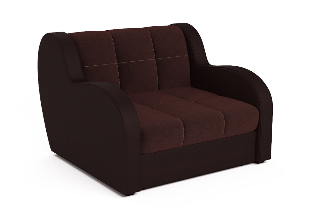 фото Кресло Мебель-АРС Барон аккордеон велюр серо-синий 96x104x83 см