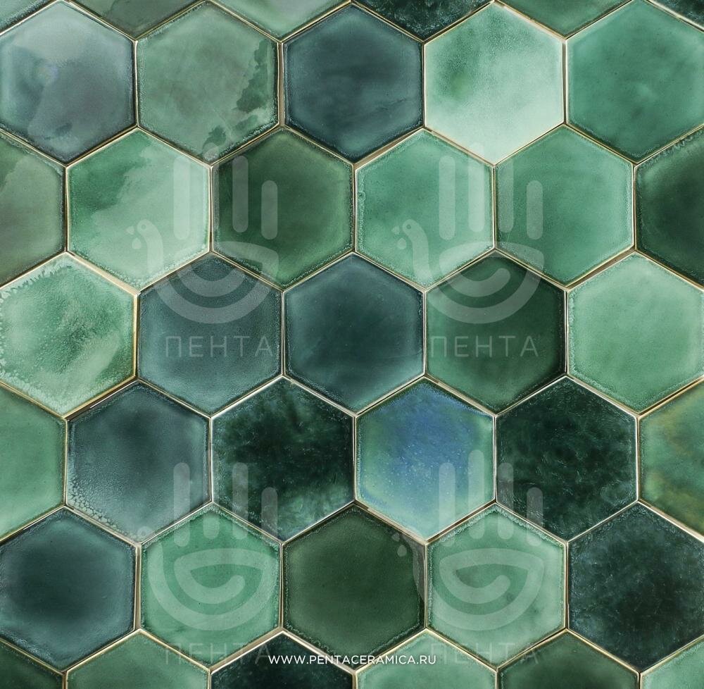 фото Плитка шестиугольник - Хаки, м2