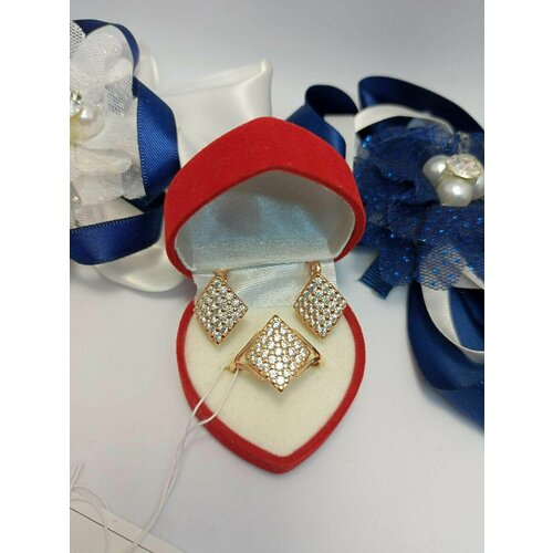 фото Комплект бижутерии красная пресня комплект красная пресня кольцо и серьги, фианит