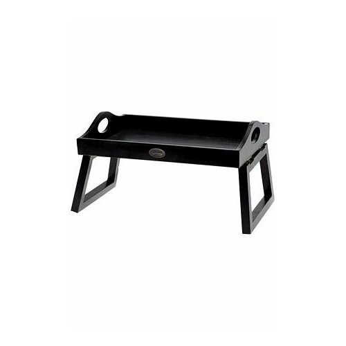 Складной столик-поднос для диванного подлокотника серво, дерево, чёрный, 30х20 см, Koopman International HZ1930610
