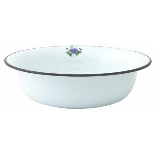 Миска 4 л, С-0314/5, Анютины глазки, белый Л