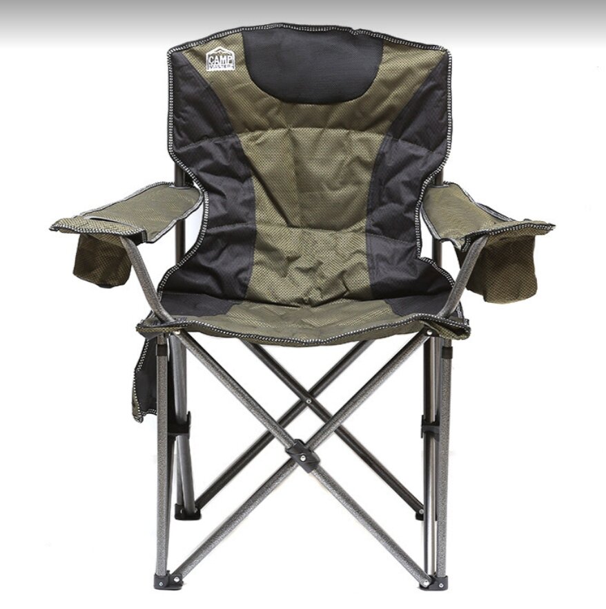 фото Кресло складное с подлокотниками, термосумкой, органайзером и подстаканником 60х48х106см Coolwalk зеленое