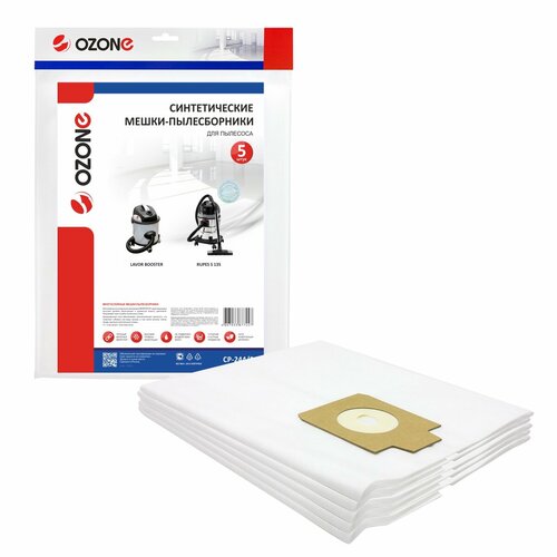 мешки пылесборники ozone бумажные 5 шт для пылесоса zelmer 1030 compact CP-244/5 Мешки-пылесборники Ozone синтетические для пылесоса, 5 шт