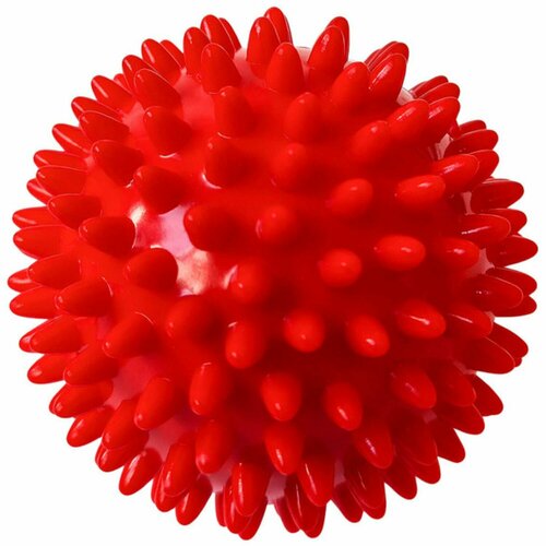 фото Мяч массажный жесткий 9 см, красный алекспорт