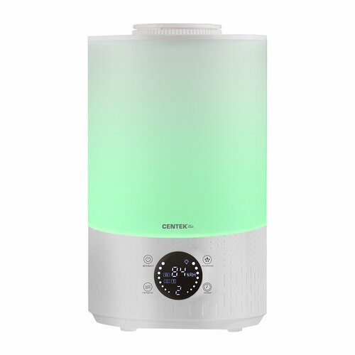 Увлажнитель воздуха 27ВТ 28Л площадь 35М2 сенор УПР пульт таймер подсветка CENTEK 510800₽