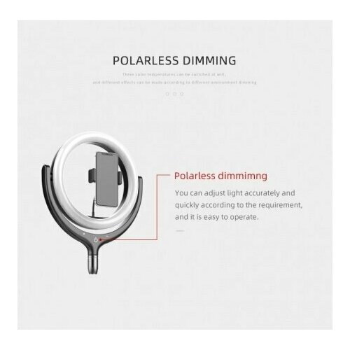 Кольцо-лампа для селфи JMARY F-539B со штативом USB белый зажим кронштейн 385900₽