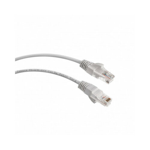 патч корд cabeus pc sstp rj45 cat 6a 3m lszh s ftp cat 6a lszh 3 м серый 7904c Патч-корд UTP, категория 5e, 3 м, LSZH, неэкранированный, серый Cabeus PC-UTP-RJ45-Cat.5e-3m-LSZH