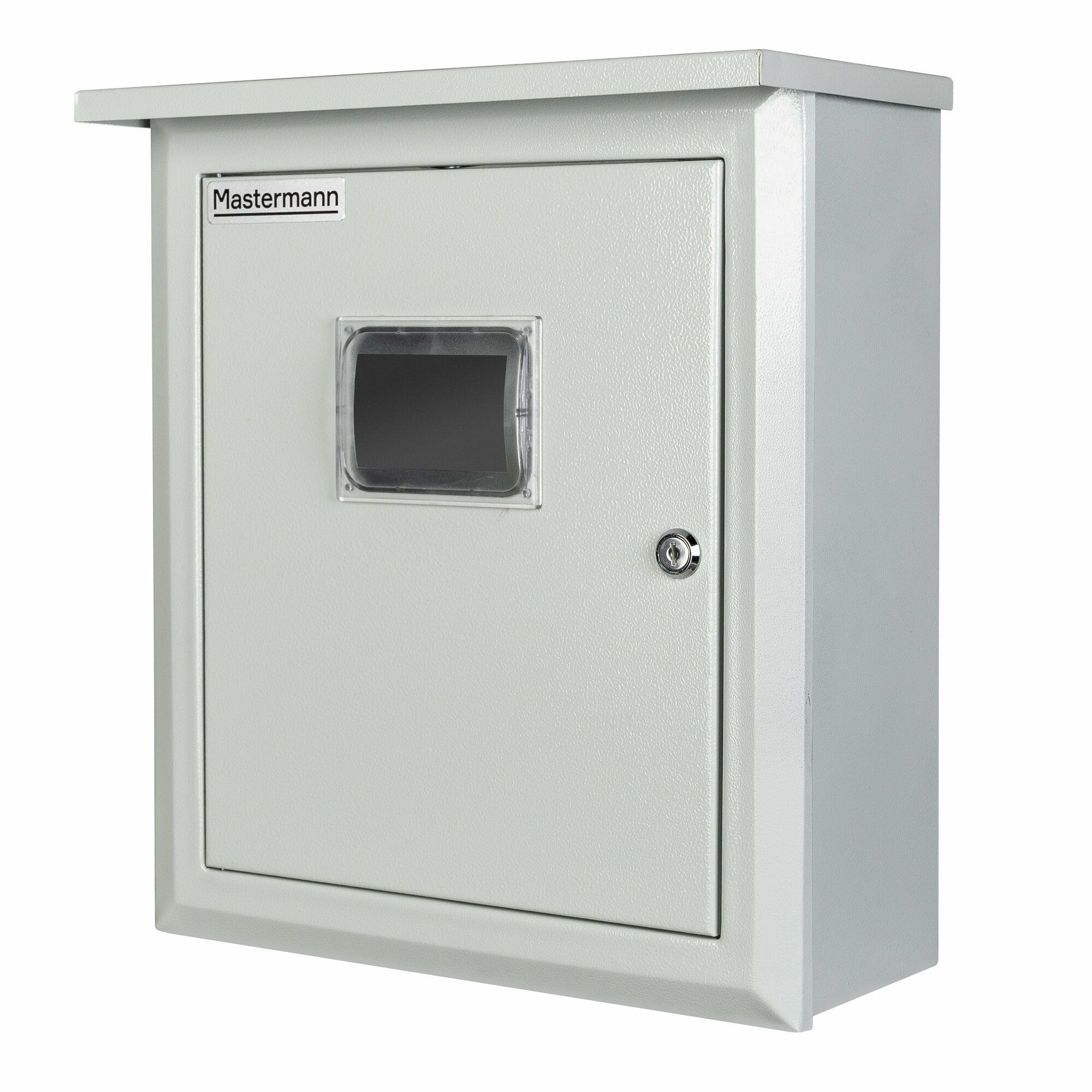 Универсальный монтажный шкаф с козырьком MASTERMANN 3КС (со стеклом) 400х350х140 мм IP 41