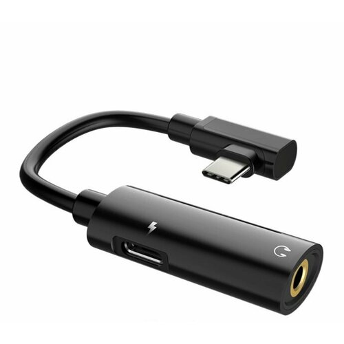 Кабель HOCO LS19 Type C 2в1 аудиовыход + Type C переходник usb type c aux 3 5мм usb type c hoco ls19 metal gray