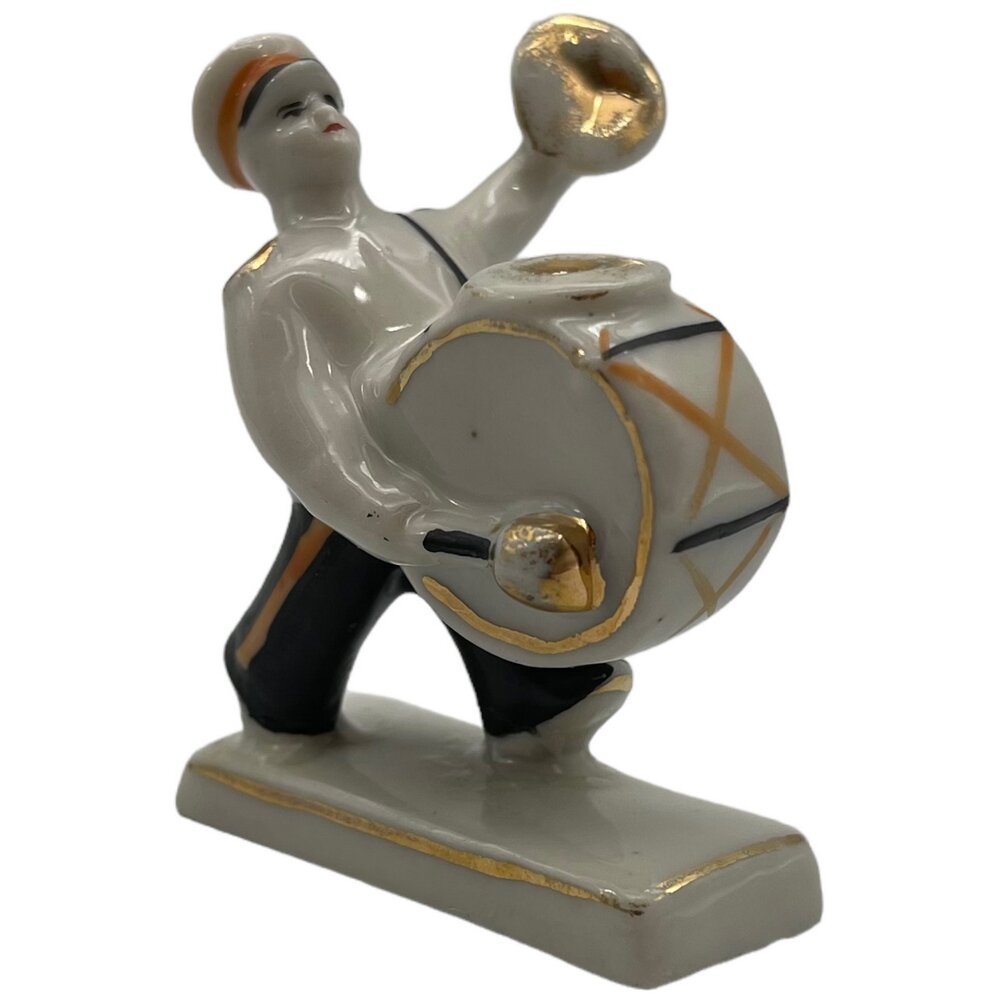 Фарфоровая статуэтка "Барабанщик", автор Молдован Г. М, 1950-1960 гг, Полонский ЗХК, СССР