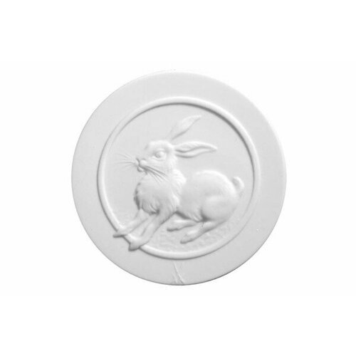 Медальон Meissen Кролик 5 см фарфор белый 4780₽