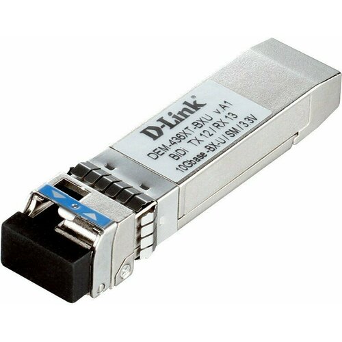 Трансивер D-Link (DEM-436XT-BXU/40KM) модуль d link dem 436xt bxd wdm трансивер sfp с 1 портом 10gbase er tx 1330 нм rx 1270 нм для одномодового оптического кабеля до 40 км